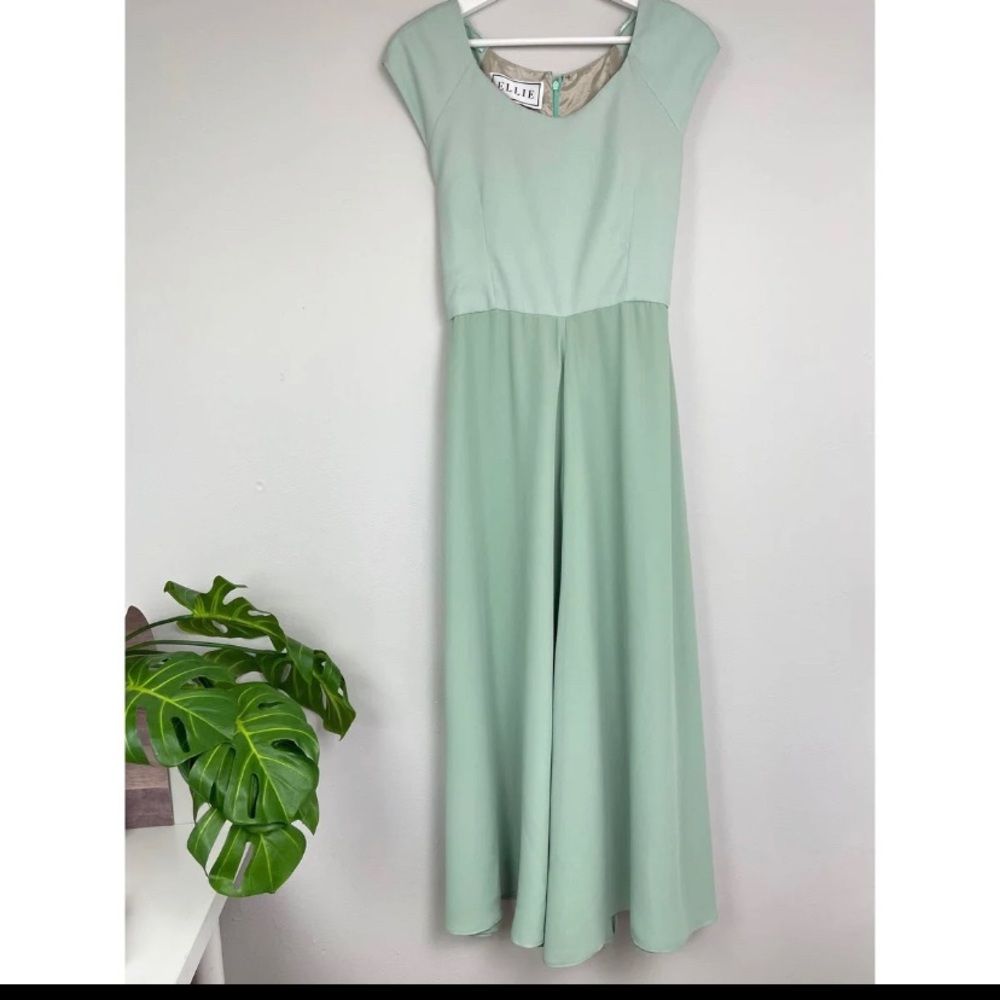 Sage green formal dress